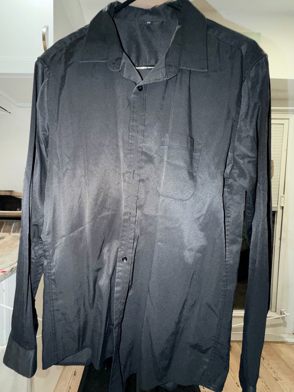 Black Long Sleeve Button-Up Shirt